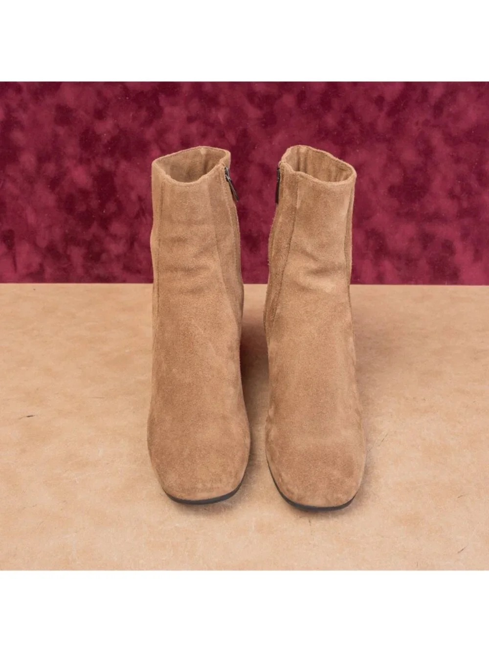 La Canadienne Women Joanie Waterproof Brown Suede Ankle Zip Boots sz 10